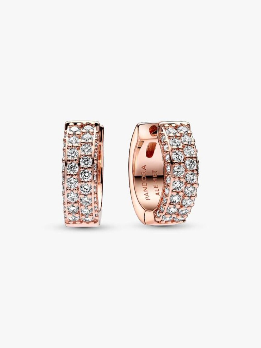 Pandora Timeless Pav�� Double-row Hoop Earrings